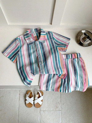 Daruk enterprise Baby Boys Casual Shirt Shorts(rembo line)