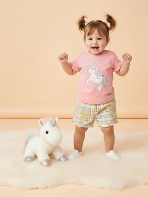 BABY'S DAY Baby Girls Casual Top Pant(Pink 3)