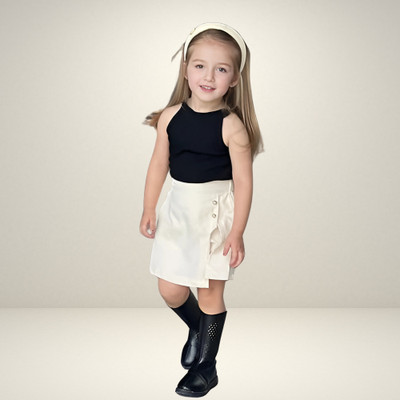 Dressto Girls Party(Festive) Top Shorts(BLACK)