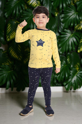 Smuktar garments Baby Boys Casual T-shirt Pant(YELLOW)