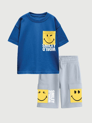 Nap Chief Boys & Girls Casual T-shirt Shorts(Blue)