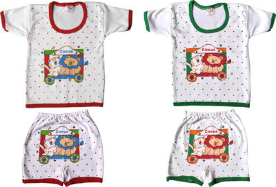 ATXP Baby Boys & Baby Girls Party(Festive) T-shirt Shorts(Multicolor_2)