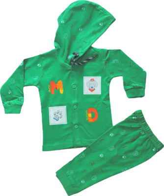 SANIKIDS Baby Boys & Baby Girls Casual Sweatshirt Sweatpant(GREEN)