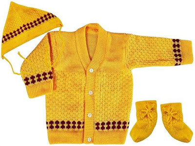 Jugoba Baby Boys & Baby Girls Casual Sweater Pant(Yellow)