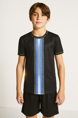 BUGOAT Boys & Girls Casual T-shirt Shorts(Black)