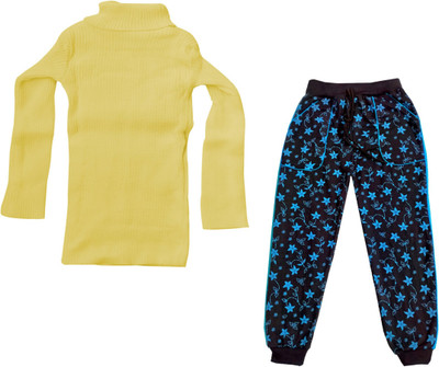 Indistar Girls Casual T-shirt Pyjama(Multicolor)