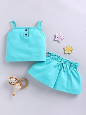 YK X Tinyo Boys & Girls Casual Top Shorts(Green)
