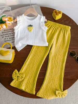 SSCollection Girls Disney Princess Casual Top Pant(Yellow)