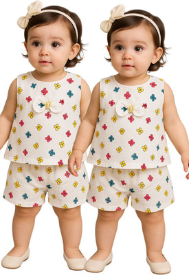 HUDHUD Baby Girls Casual Dress Pant(White)