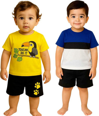 SEGRO Baby Boys & Baby Girls Casual T-shirt Shorts(GOLD, ROYAL)