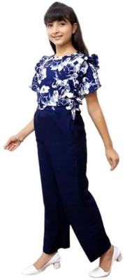 vroxa creation Girls Party(Festive) Top Pant(BLUE)