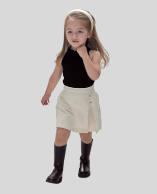 MENVVY FAB Baby Girls Party(Festive) Top Shorts(BLACK)
