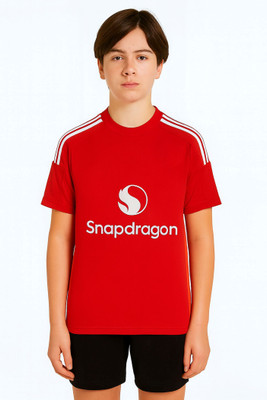 BUGOAT Boys & Girls Casual T-shirt Shorts(Red)