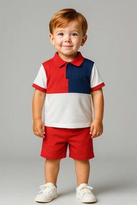 Lofn Baby Boys Casual T-shirt Shorts(Multi)