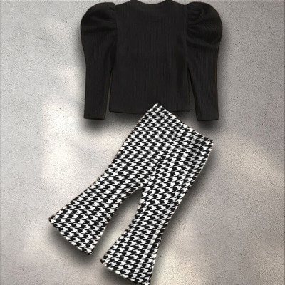 HouseOfCommon Baby Girls Party(Festive) Top Pant(Black)