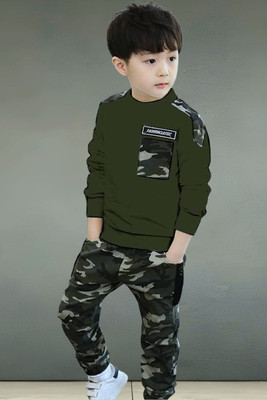 AF Designer Boys Casual T-shirt Pant(GREEN)