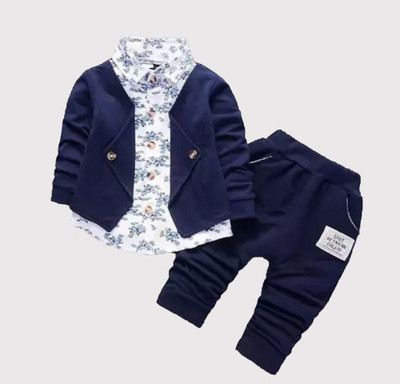 Colabo Fashion Baby Boys Party(Festive) Jacket Trouser(WHITE)