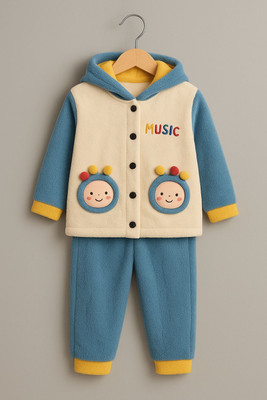 kidscuddles Baby Boys & Baby Girls Casual Jacket Track Pants(Multicolor)