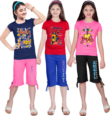 KS KOARRA Girls Casual T-shirt Track Pants(56 MULTICOLOURRS)