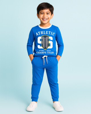 Kuchipoo Boys Casual T-shirt Track Pants(Multicolor 122)