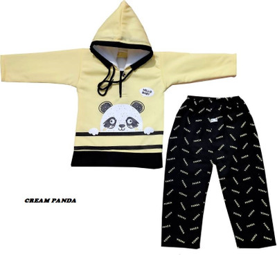 SHINING4 Baby Boys & Baby Girls Casual Sweatshirt Sweatpant(CREAM)