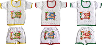 ATXP Baby Boys & Baby Girls Party(Festive) T-shirt Pant(Multicolour)