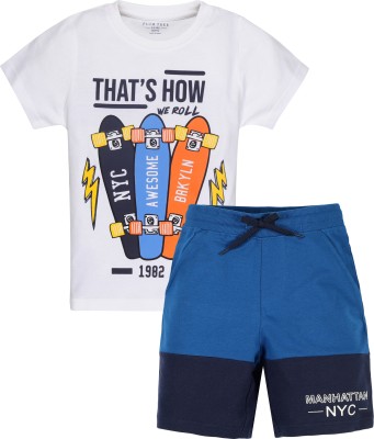 Plum Tree Boys Casual T-shirt Shorts(COBALT)