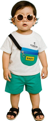 MiniMighty Baby Boys Casual T-shirt Shorts(GREEN)