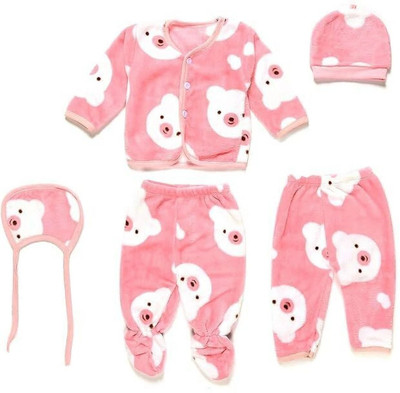 Trivika Fashions Baby Boys & Baby Girls Casual Shirt Pyjama(pink)