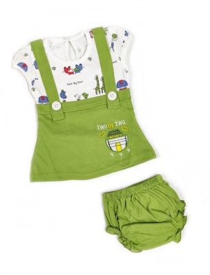 FEBVIBE Baby Girls Casual Dress Shorts(Green-4)