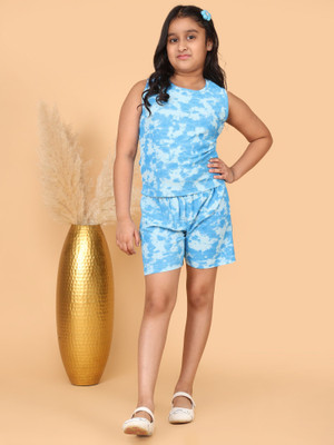 BUTRUKIDS Boys Casual T-shirt Shorts(BLUE)