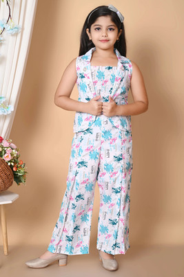 ULTINITY Girls Party(Festive) Top Jacket, Pyjama(Green)