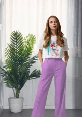 TarrenT HunT Baby Girls Casual T-shirt Pant(Purple)