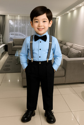 Bleckz Someck Boys Party(Festive) Shirt Pant(Blue)