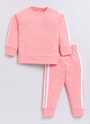 carrydreams Boys & Girls Casual T-shirt Trouser(ROSE)