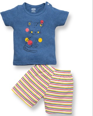 Little Star Baby Boys & Baby Girls Casual T-shirt Pant(Multicolor)
