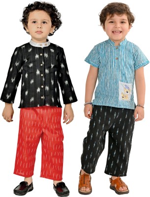 Tiny Bunnies Baby Boys Party(Festive) Shirt Pant(Black:Red & Blue:Black)