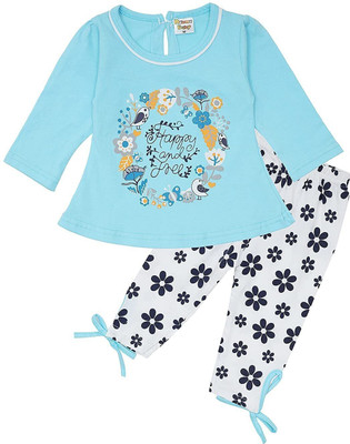 NammaBaby Baby Girls Casual Dress Legging(Blue)