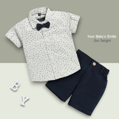 FashionFlicks Baby Boys & Baby Girls Casual Shirt Shorts(1002_PISTA)