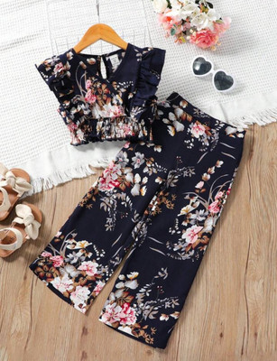 M F HUB Girls Casual Top Pyjama(BLACK)