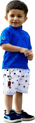 BABY HOME Boys Party(Festive) T-shirt Shorts(BLUE)