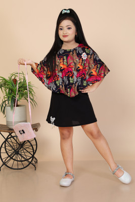 Tanjila Fashion Girls Party(Festive) Top Skirt(Pink)