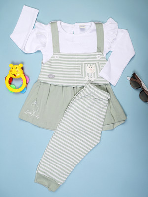V-MART Baby Girls Casual Dress Legging(Green)