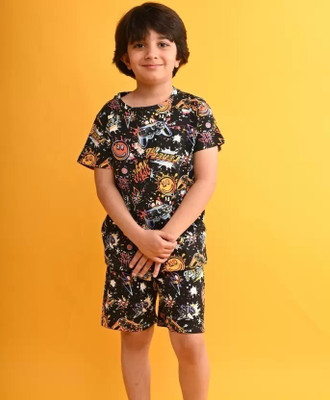 ZIKIGO Baby Boys & Baby Girls Casual T-shirt Shorts(Black)
