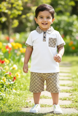 THESAT Baby Boys & Baby Girls Casual T-shirt Shorts(WHITE)