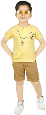 Choo Choo Boys Casual T-shirt Shorts(yellow)