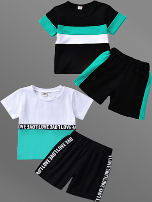 Helpom Baby Boys & Baby Girls Casual T-shirt Shorts(Multi)