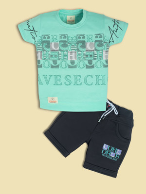 Stitch & Snitch Baby Boys Casual T-shirt Pant(Blue)