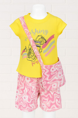 TURTLEPONY Baby Girls Party(Festive) T-shirt Shorts(MULTICOLOUR 2)