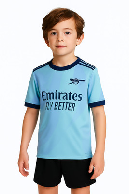 BUGOAT Boys & Girls Casual T-shirt Shorts(Blue)